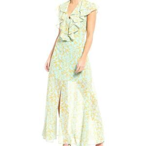 6 NWT Sachin & Babi Annemarie Ruffle Toile du Jouy Front Slit Dress MSRP $295